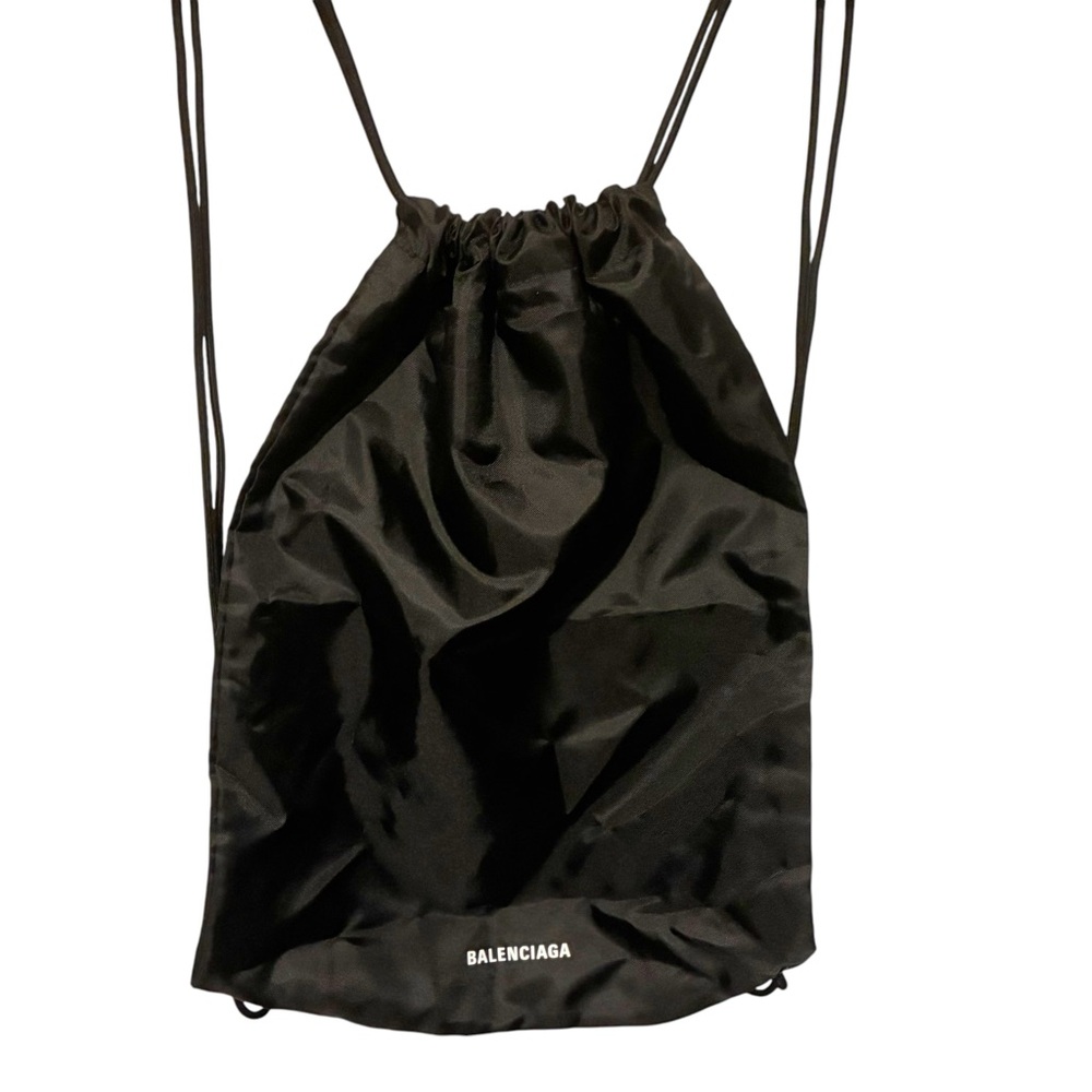 Balenciaga Nylon Logo Drawstring Dust Bag/Backpack Black